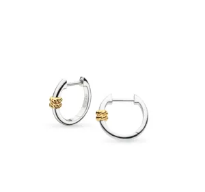 Marina Rope Bar Golden Hinged Hoop Earrings