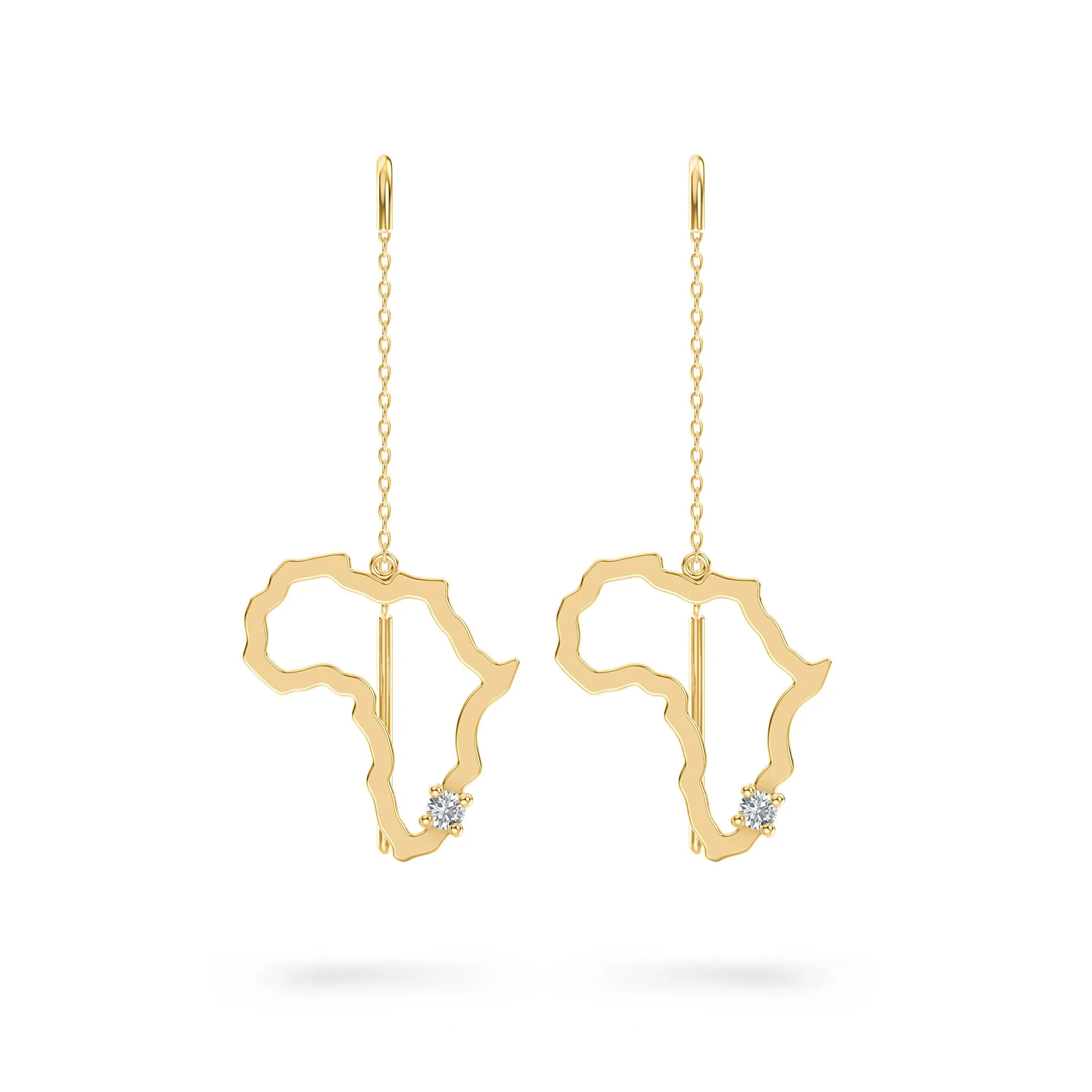 My Africa Dangling Diamond Drop Earrings
