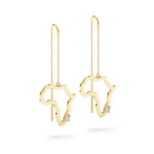 My Africa Dangling Diamond Drop Earrings