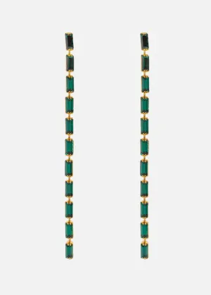 My Lady Emerald Chain Duster Earrings