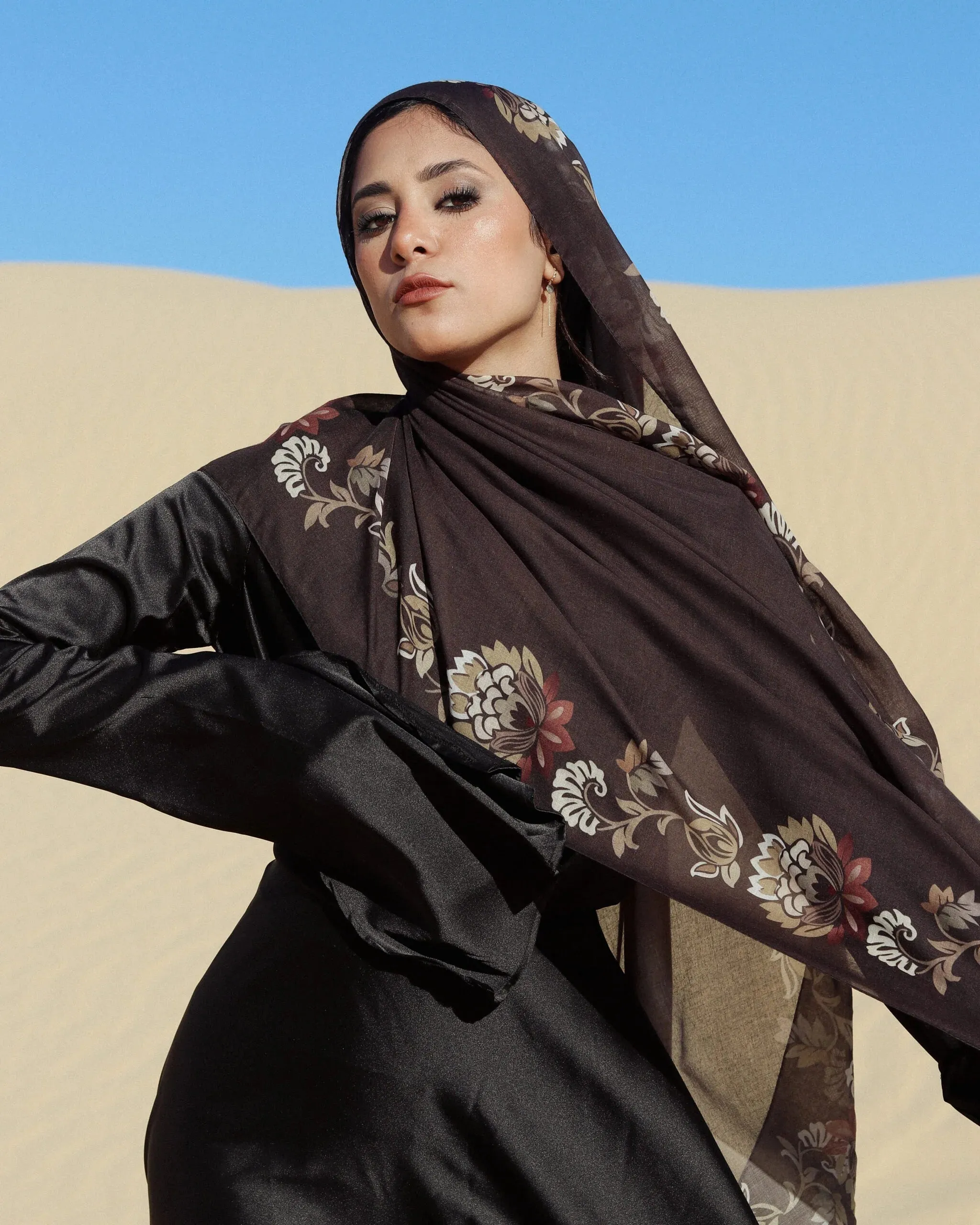 MY012   hijab Winter Bloom hijab/tudung  hijab  printed scarf  printed hijab  printed sacrf