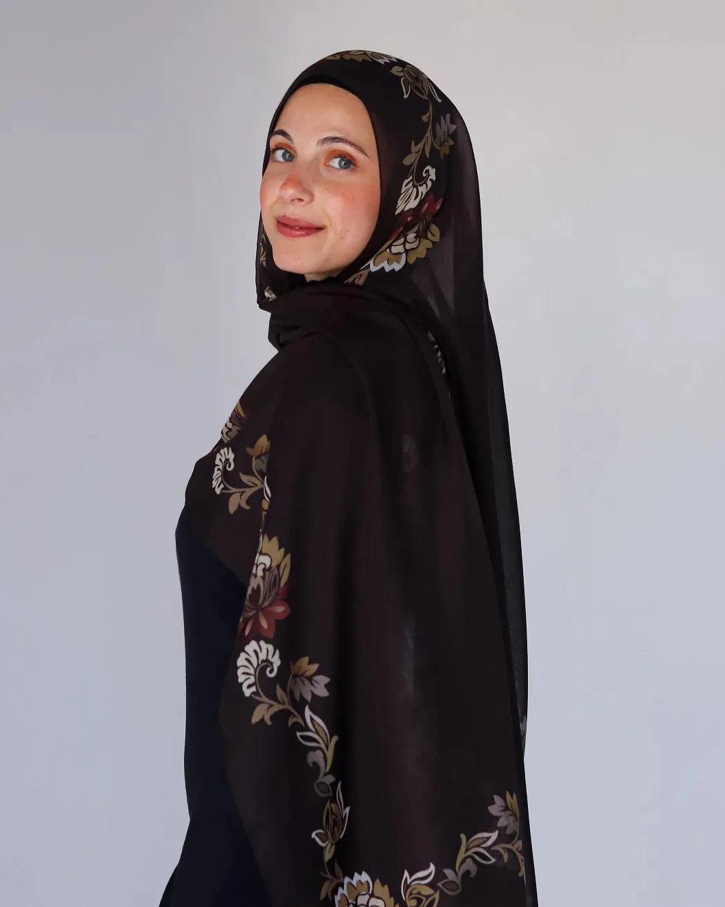 MY012   hijab Winter Bloom hijab/tudung  hijab  printed scarf  printed hijab  printed sacrf