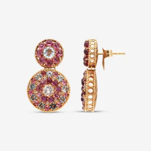 Nanis 18K Yellow Gold Multi-Stone Drop Earrings OA12-560