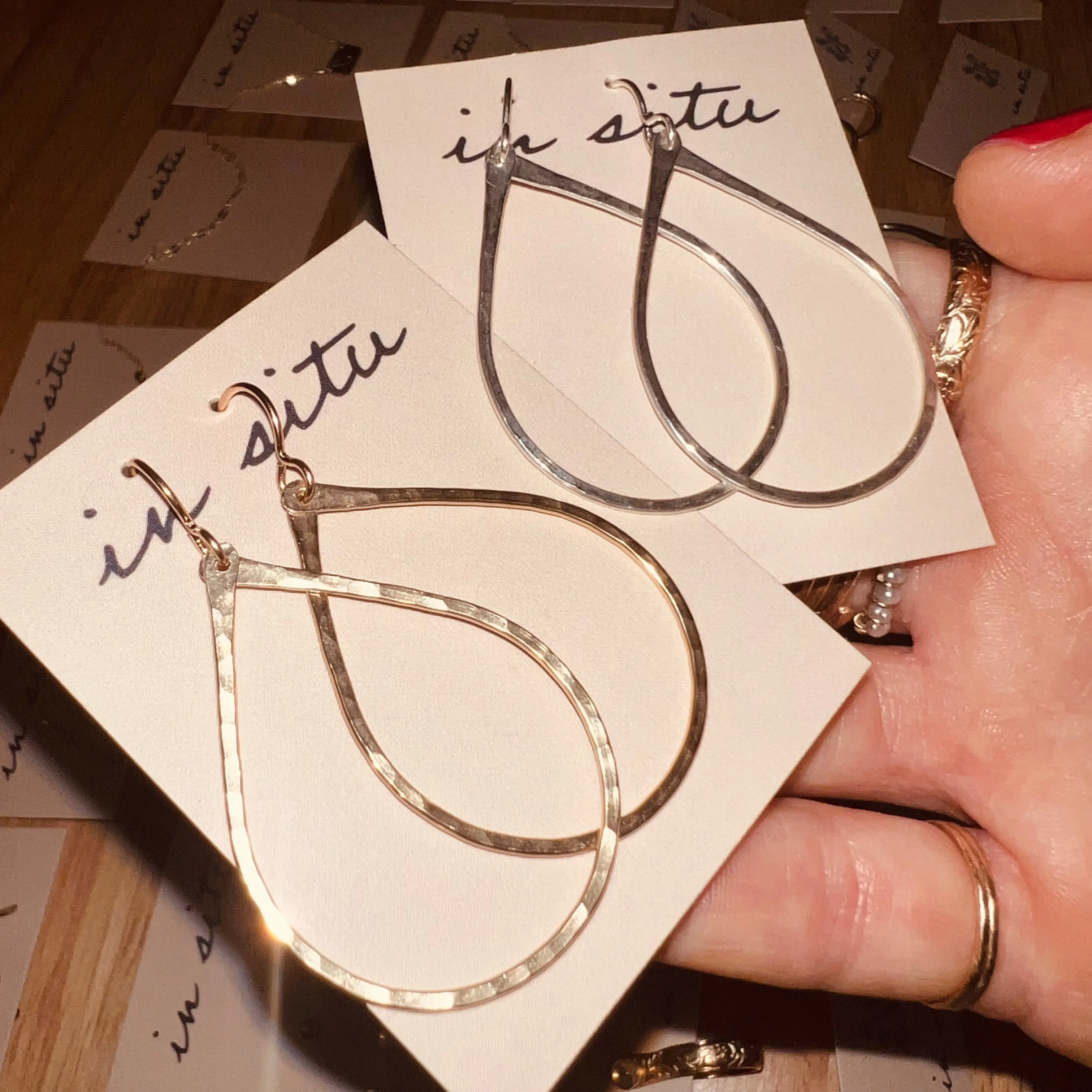 OCHRE HOOP EARRINGS