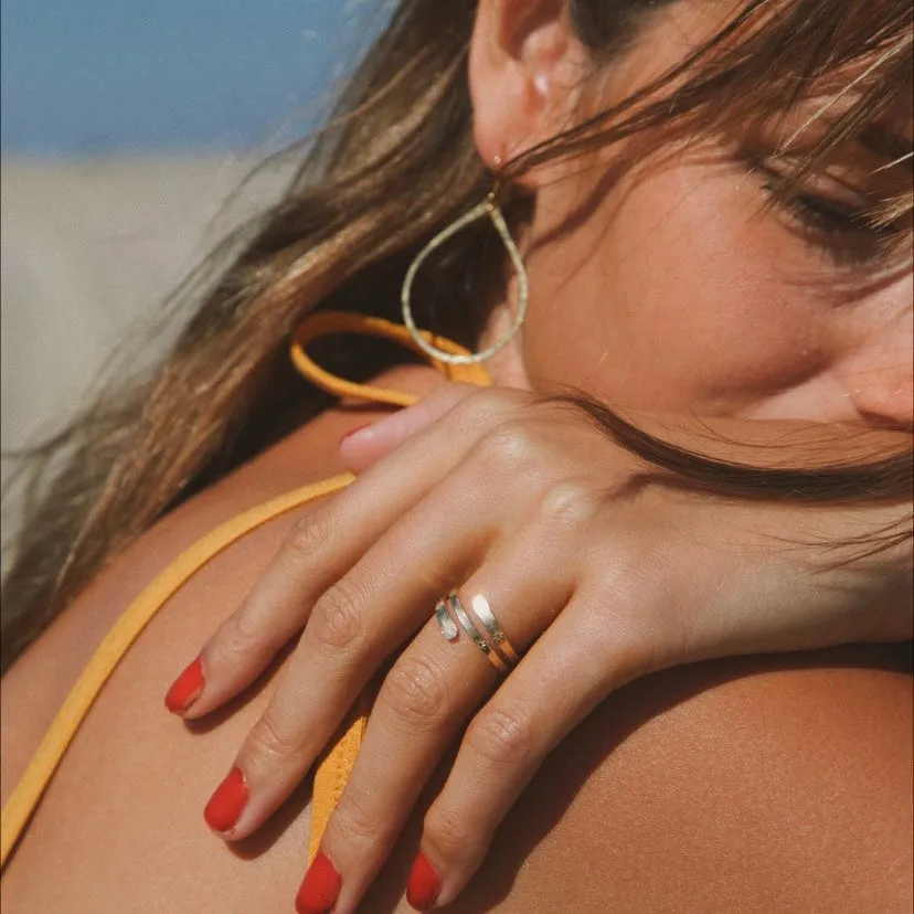 OCHRE HOOP EARRINGS