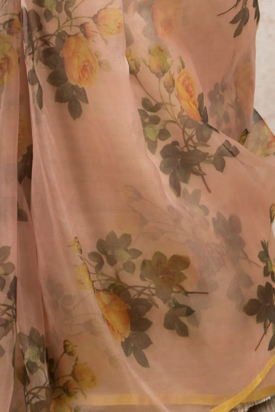 Organza print saree R8_303C