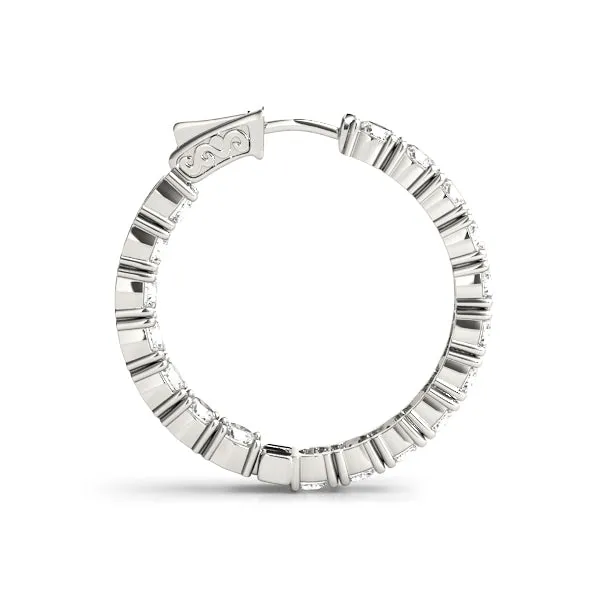 Orielle Lab Grown Diamond Inside Out Hoop Earrings 30MM