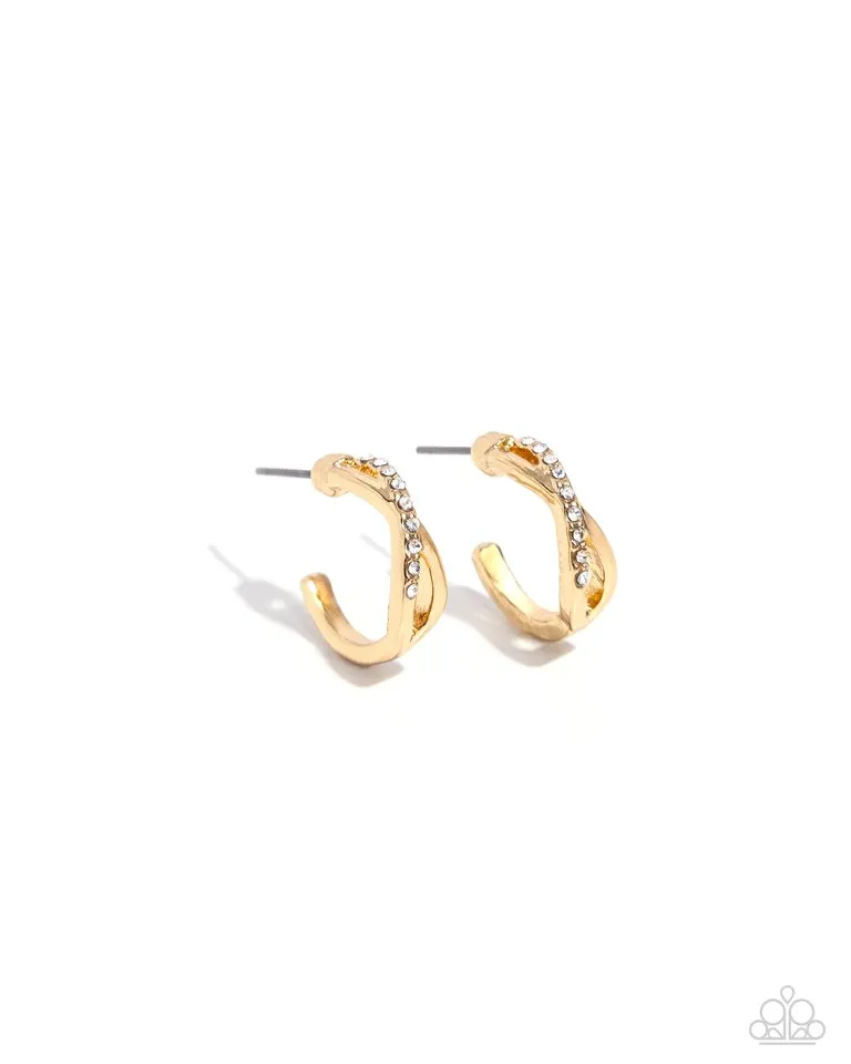 Paparazzi Earring ~ Horoscopic Helixes - Gold