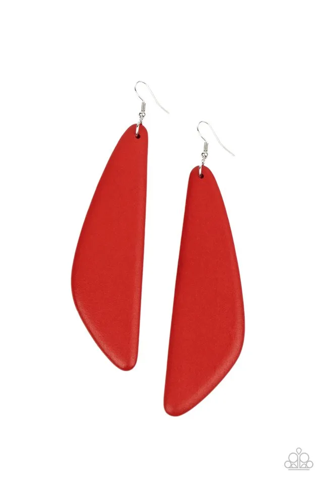 Paparazzi Earring ~ Scuba Dream - Red