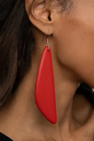 Paparazzi Earring ~ Scuba Dream - Red