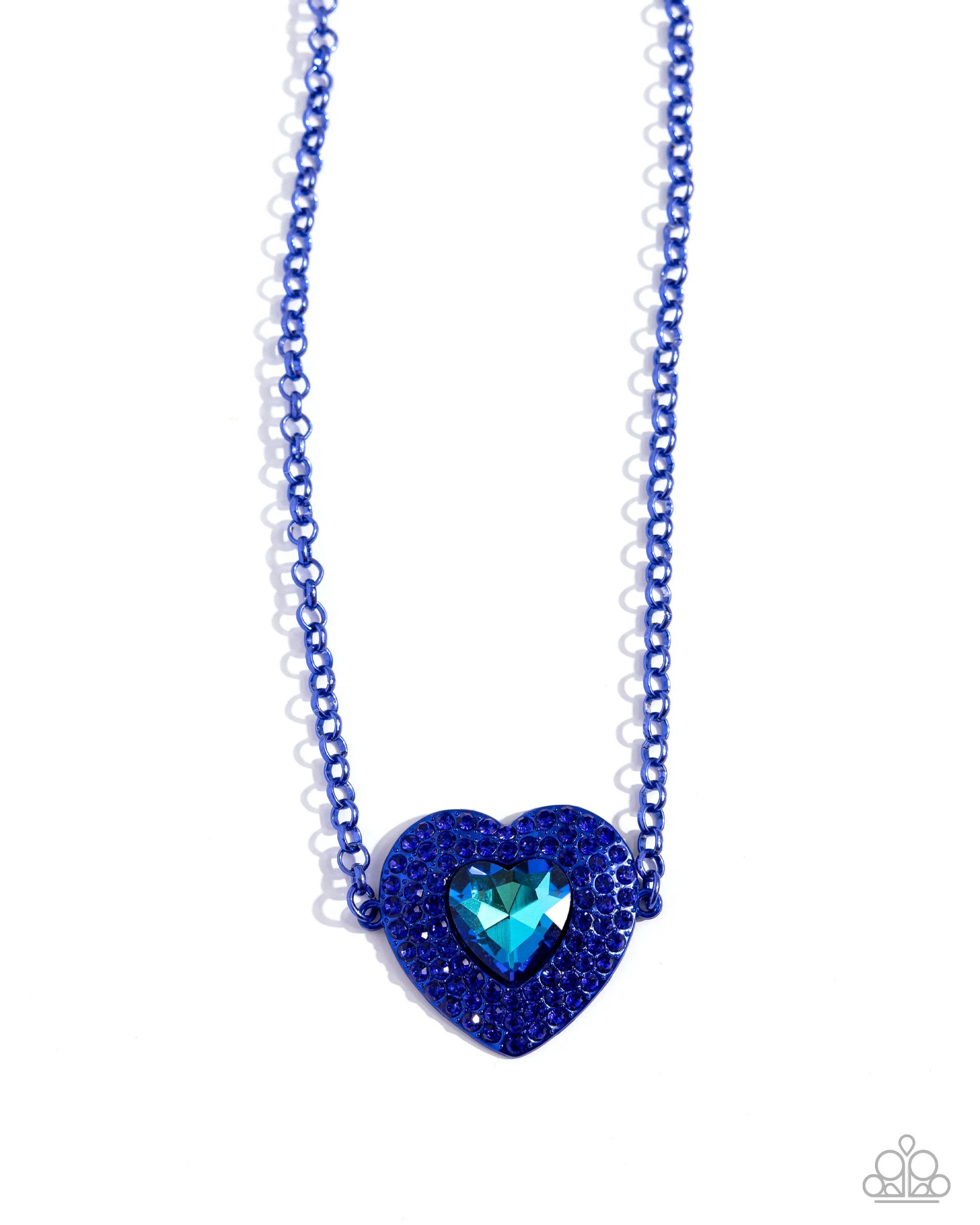 Paparazzi Locket Leisure - Blue Heart Necklace