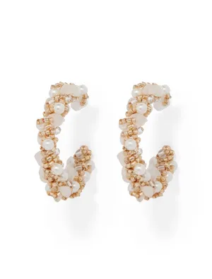 Penelope Beaded Hoop Earrings