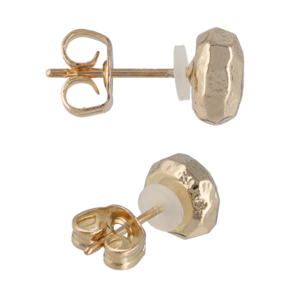 Pink Gold Tone Dimpled Dome Studs