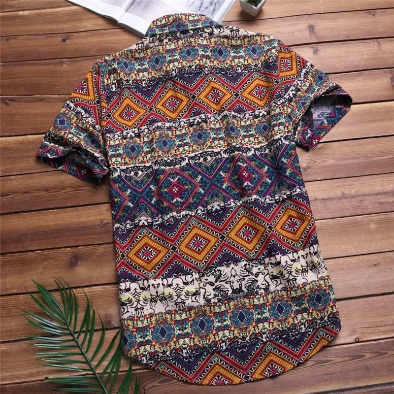 Printed Pocket Colorful Shirt