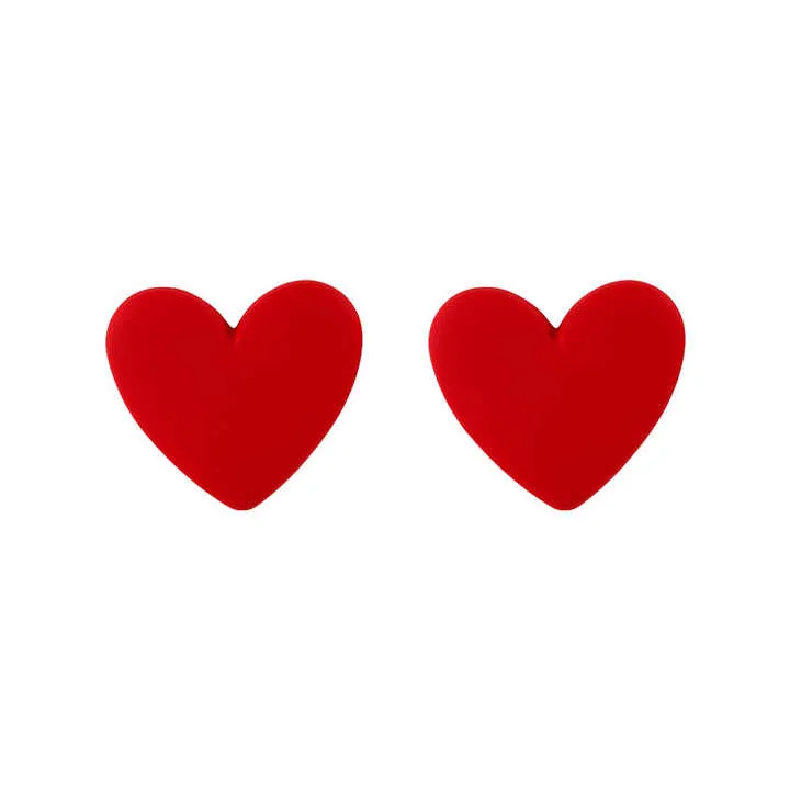 Red Heart Earring
