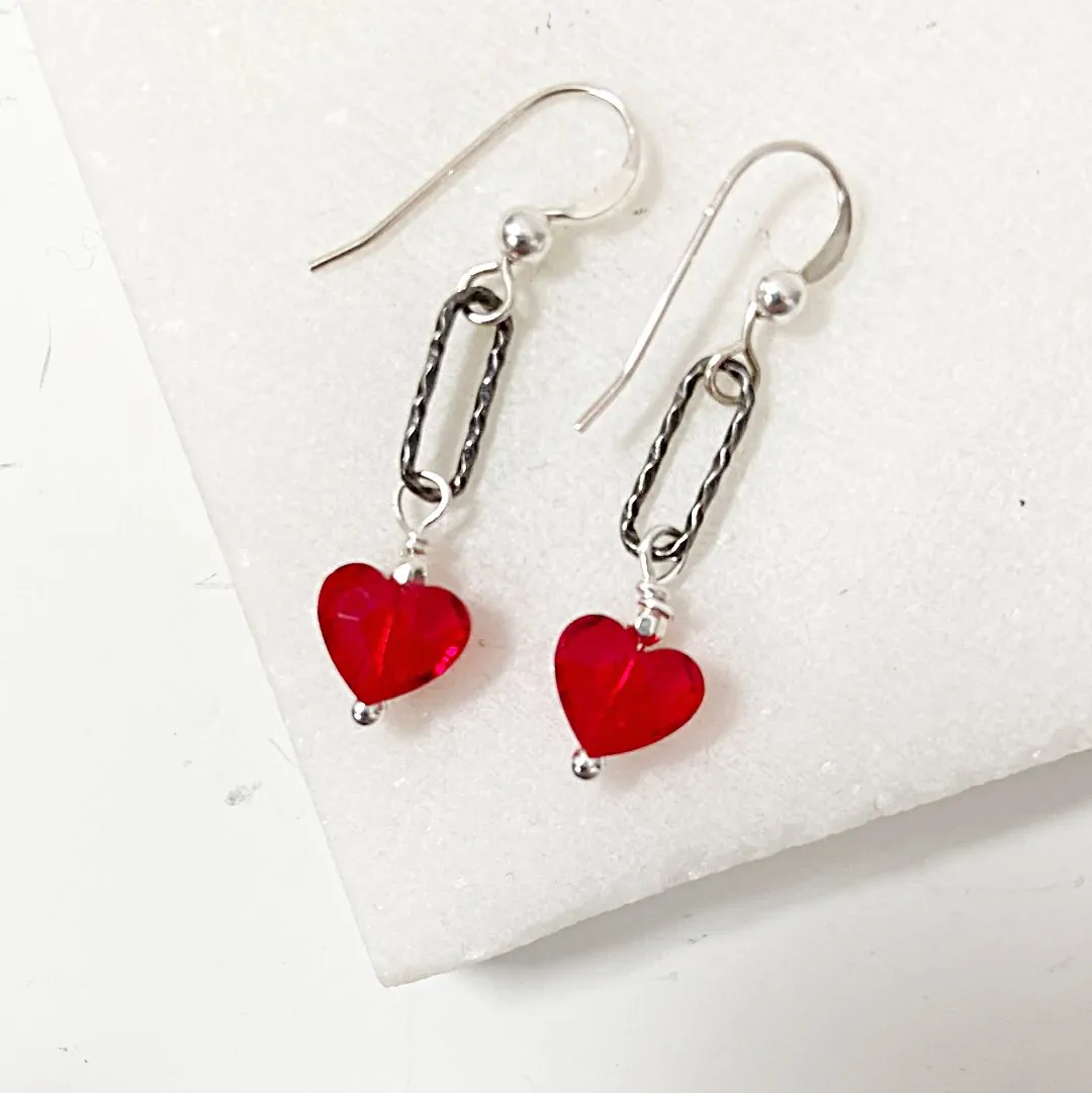 Red Heart Earrings-UNI-T
