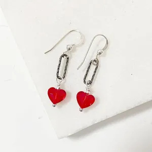 Red Heart Earrings-UNI-T