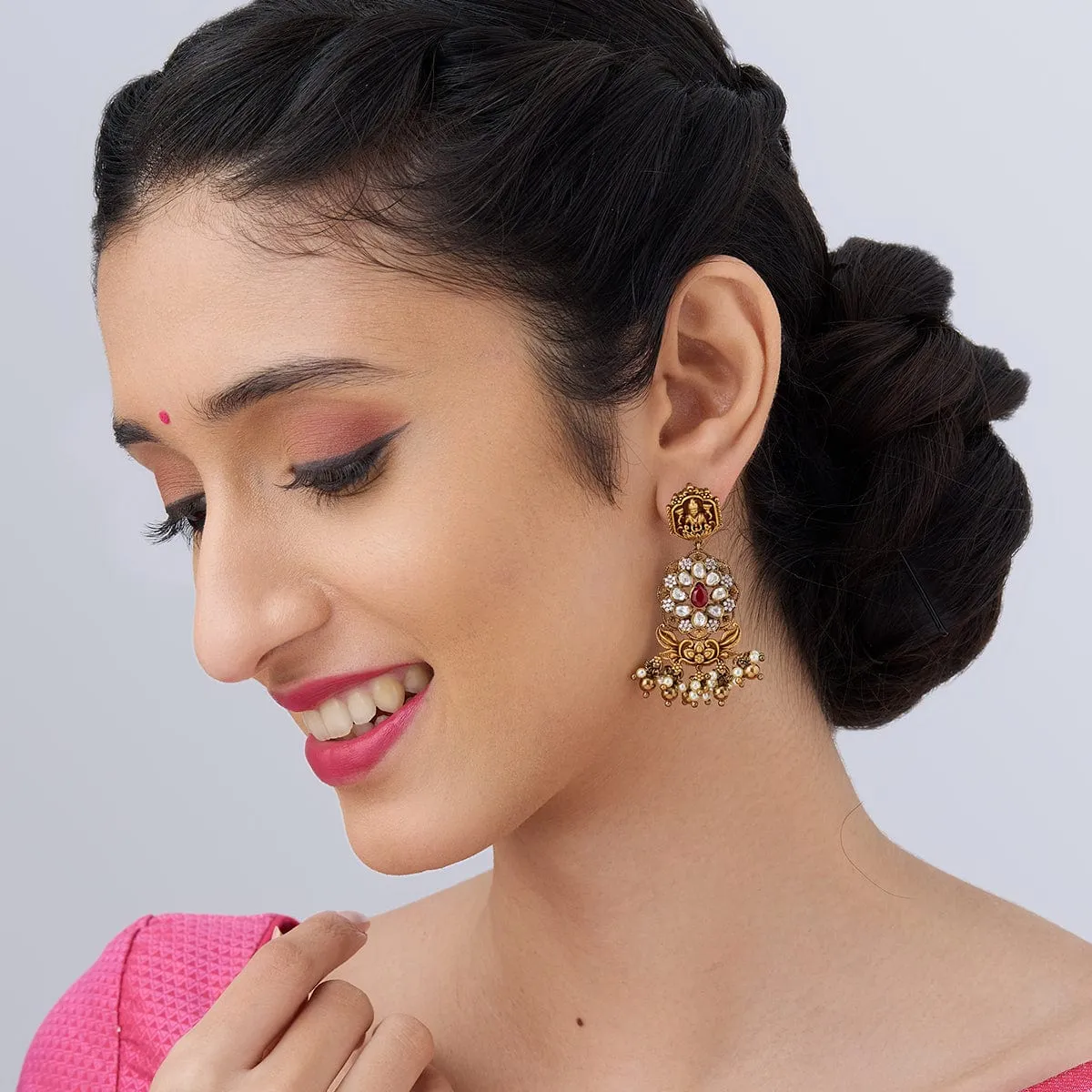 Silver Temple Earring 161477