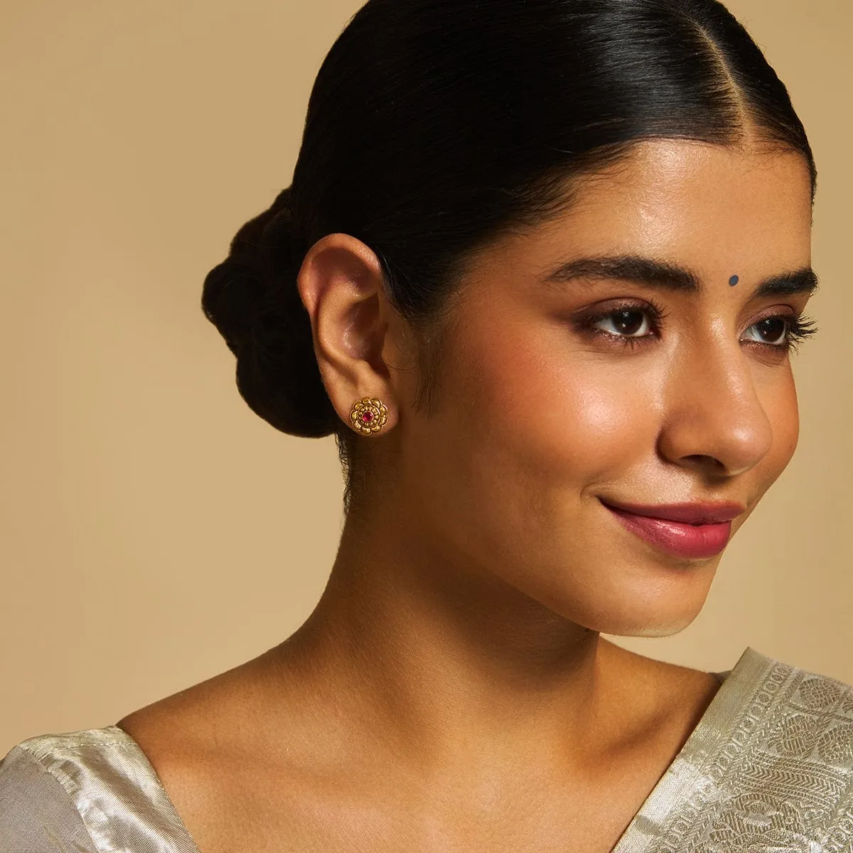 Silver Temple Earring 173407