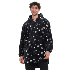 Snuggs Blanket Hoodie Black Stars