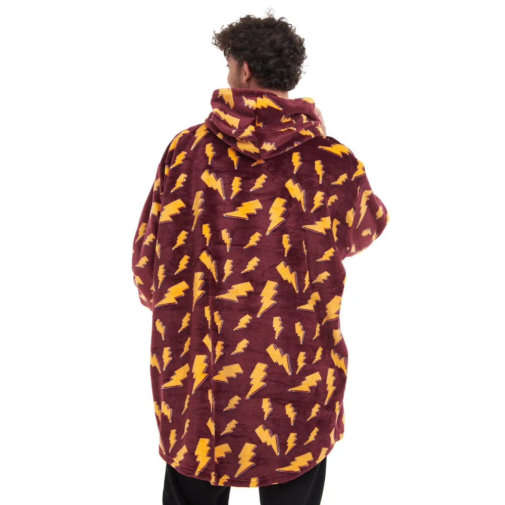 Snuggs Blanket Hoodie Dark Red Bolt