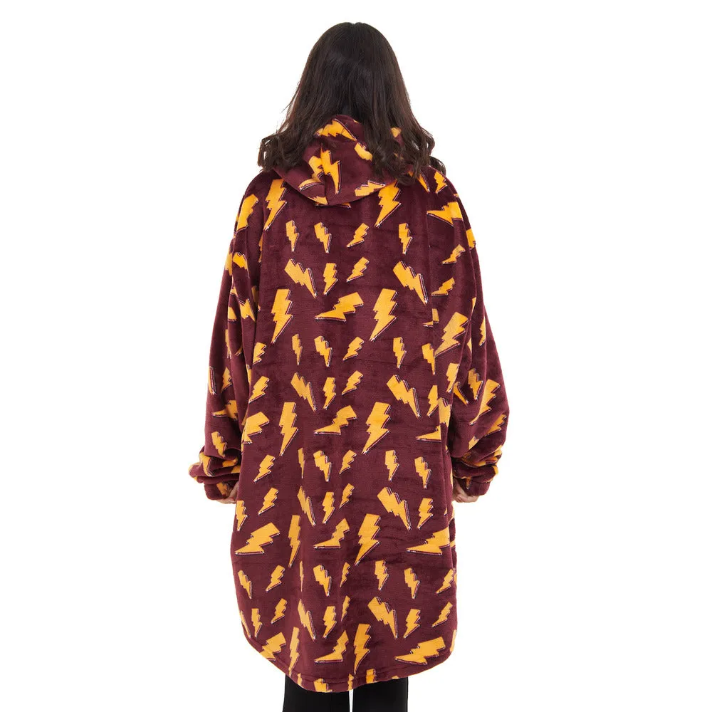 Snuggs Blanket Hoodie Dark Red Bolt