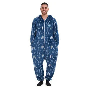 Snuggs Blanket Onesie Blue Christmas Tree