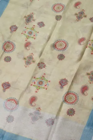 Soft Pastel Linen Dupatta with Digital Print