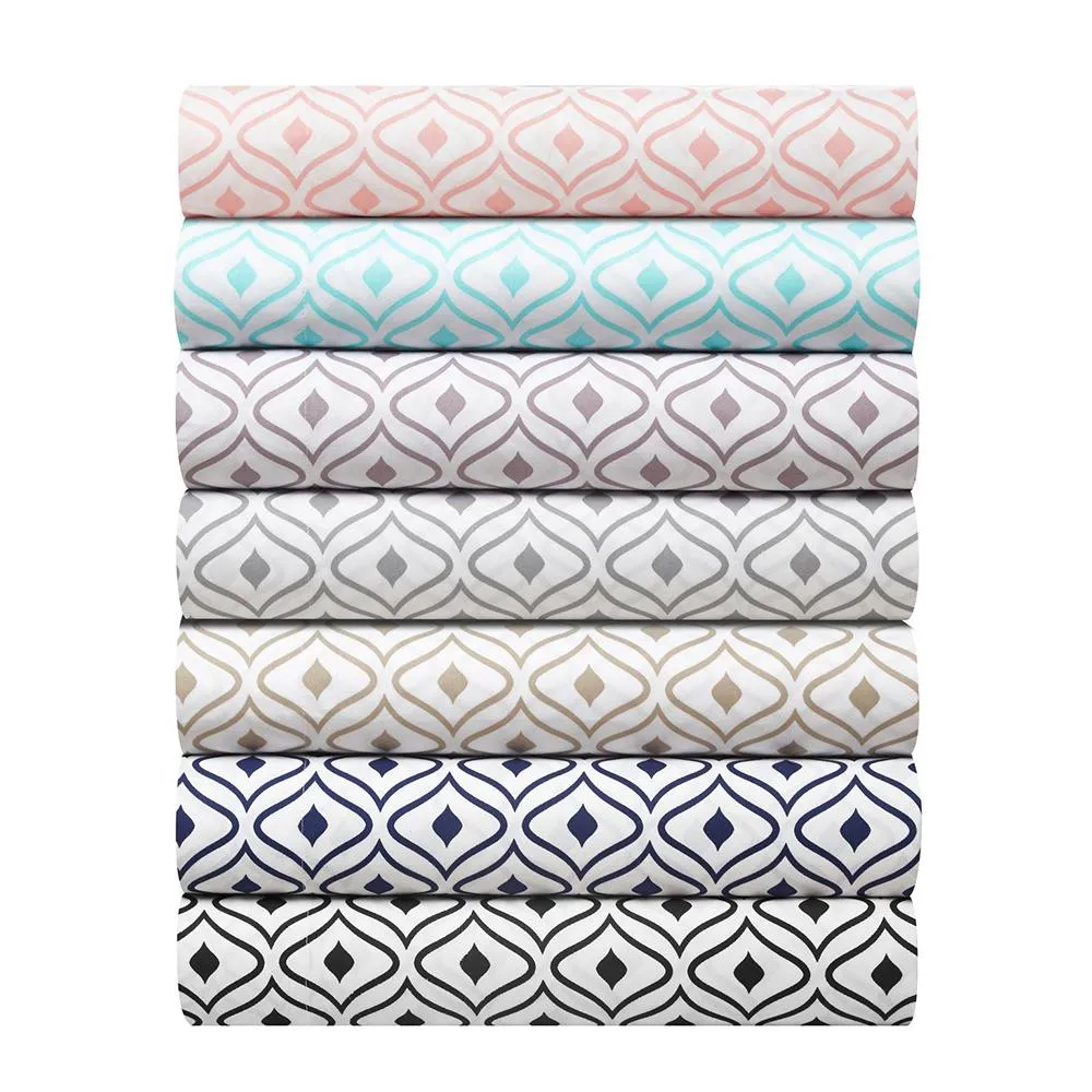 Soft Two-Tone Diamond Print Deep Pocket Sheet Sets