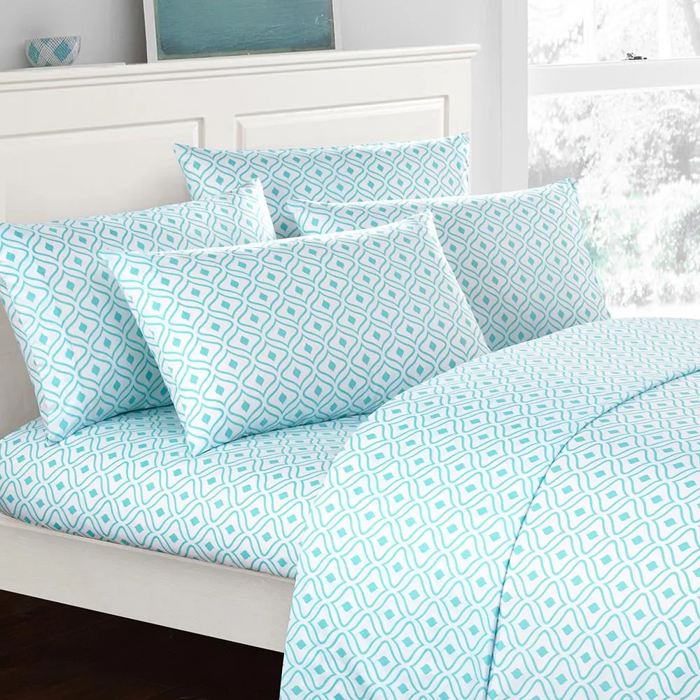 Soft Two-Tone Diamond Print Deep Pocket Sheet Sets