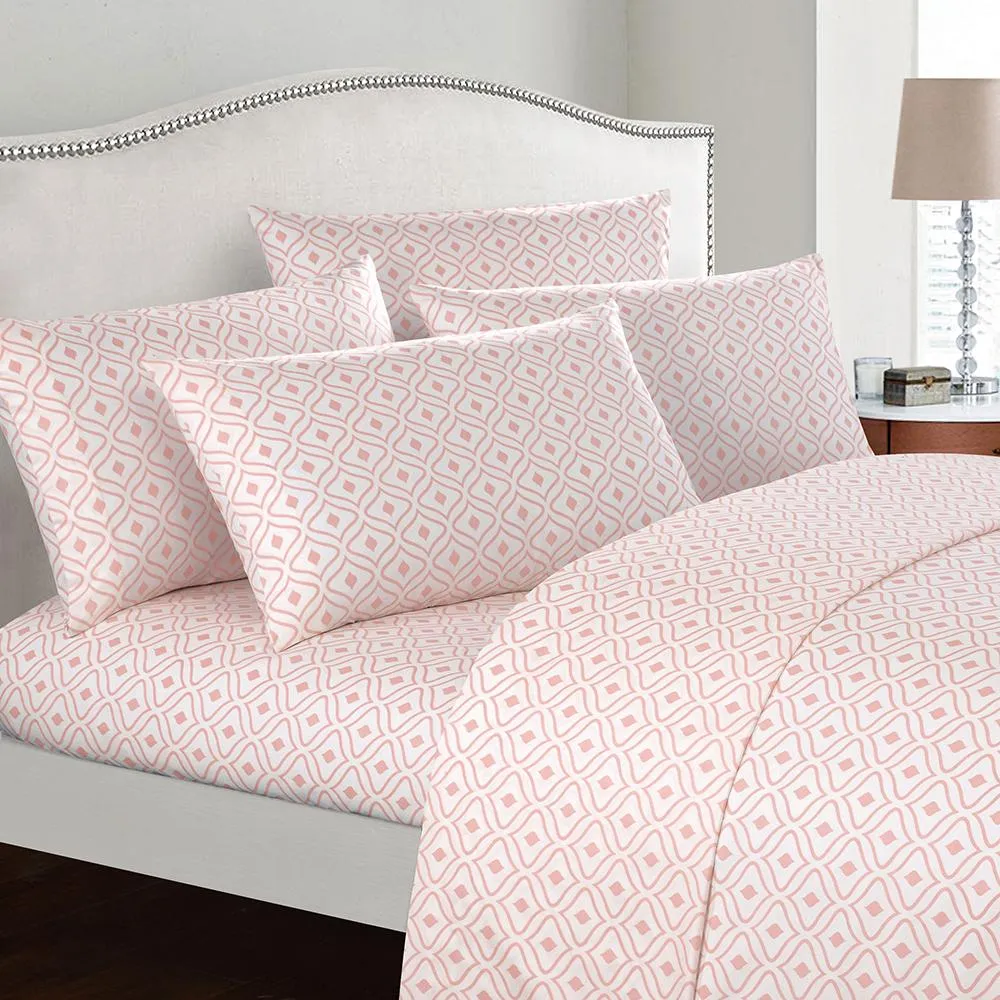 Soft Two-Tone Diamond Print Deep Pocket Sheet Sets