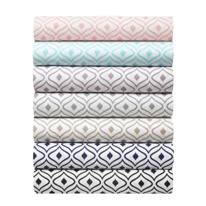 Soft Two-Tone Diamond Print Deep Pocket Sheet Sets