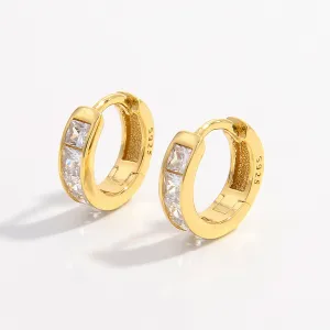 Sparkly Cubic Zirconia Huggie Hoops: Elevate Your Ear Game