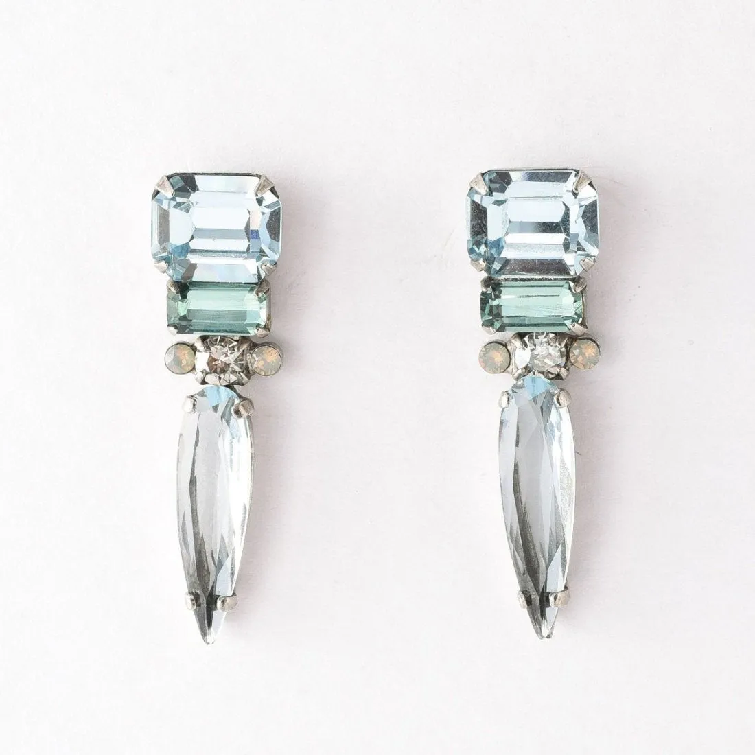 Spiked Drop Earring - Pebble Blue