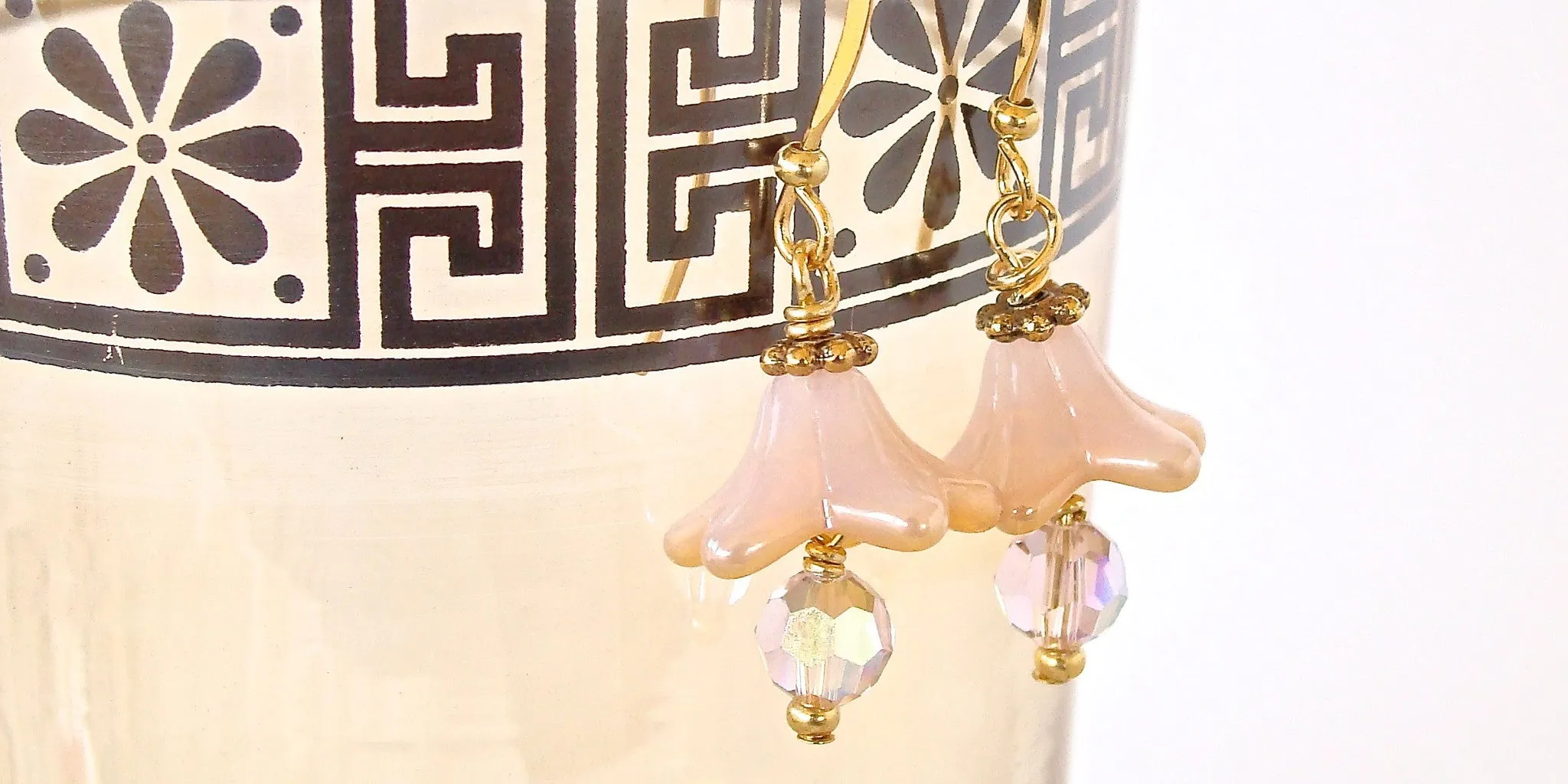 Sweet: Pink Flower Earrings