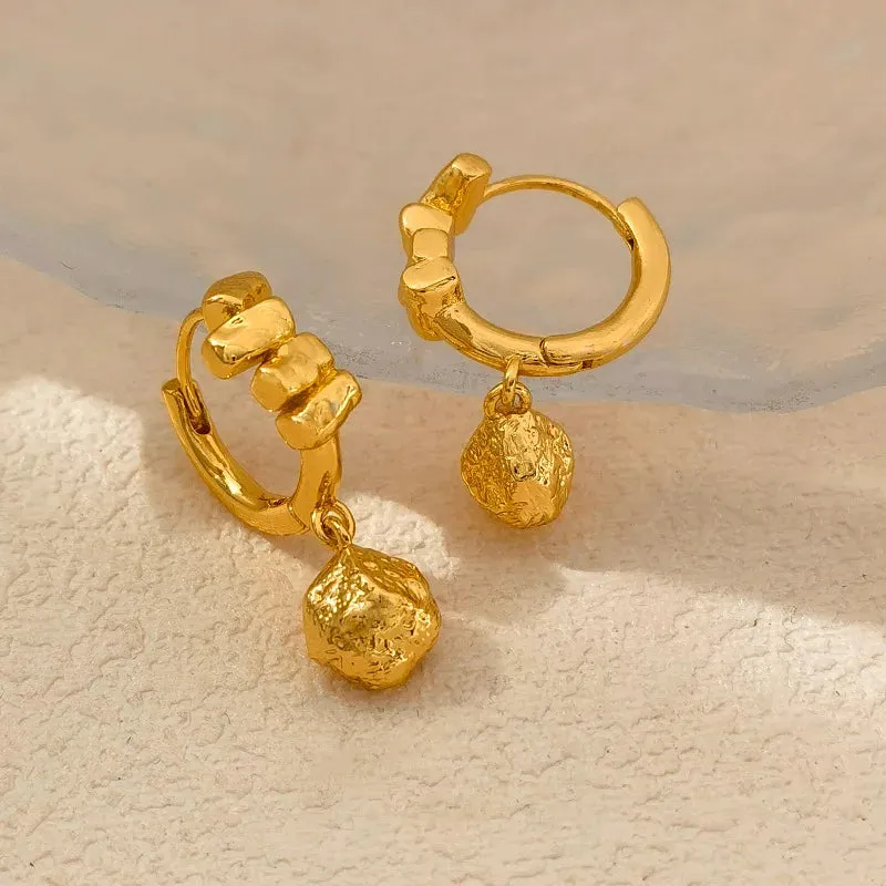 VAIGE Geometric Gold Drop Earrings