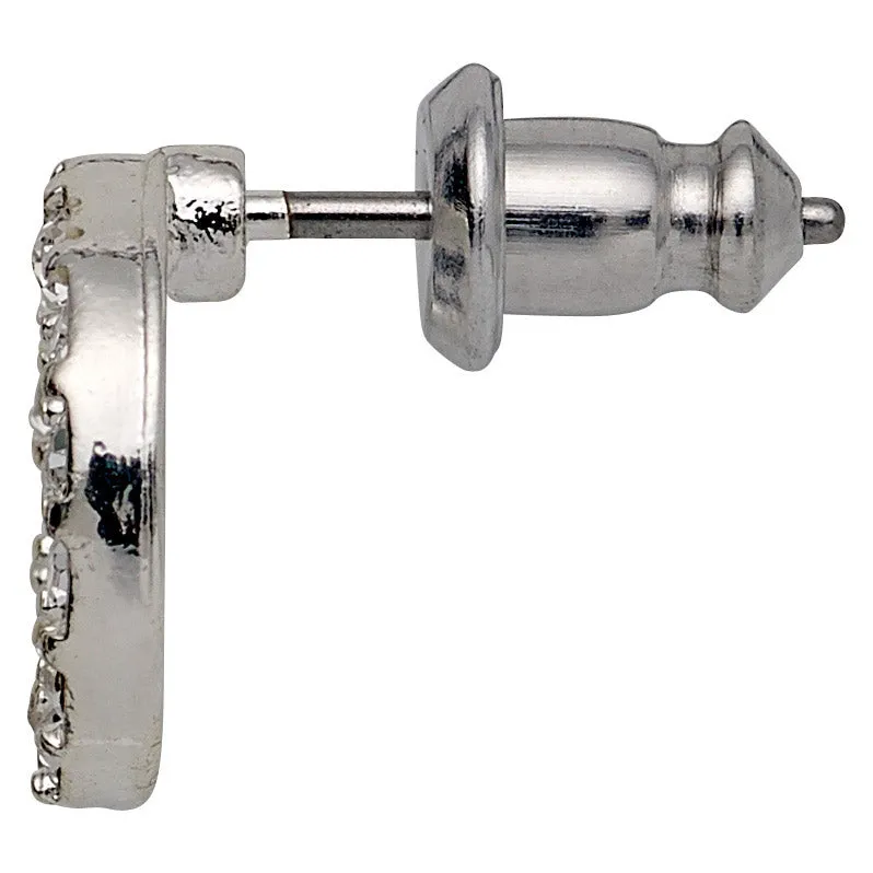 VICTORIA crystal halo earrings silver-plated