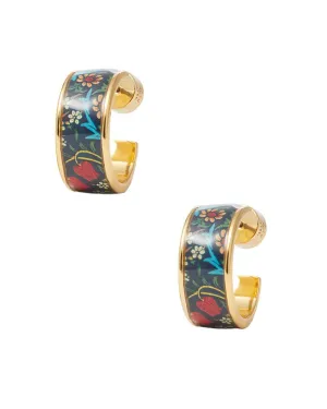 William Morris Blackthorn Enamel Earrings