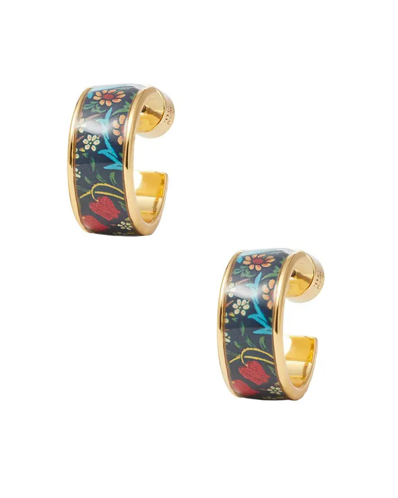 William Morris Blackthorn Enamel Earrings