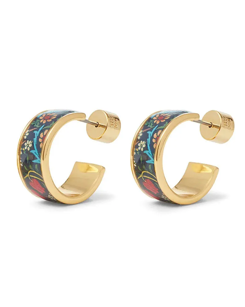 William Morris Blackthorn Enamel Earrings