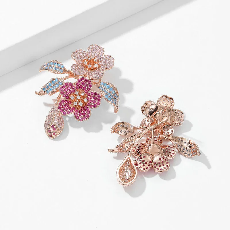 Willma "Flower Whispers Blue Edge" Earrings