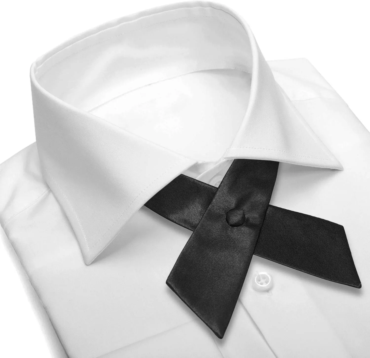 Women's or Men's Crossover Neck Tie Solid Color Continental Tie
